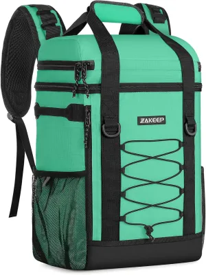 Cooler Backpack, 36 Cans Multifunctional Leakproof Cooler Backpack with Padded Top Handle, Mesh Pocket for Camping BBQ
