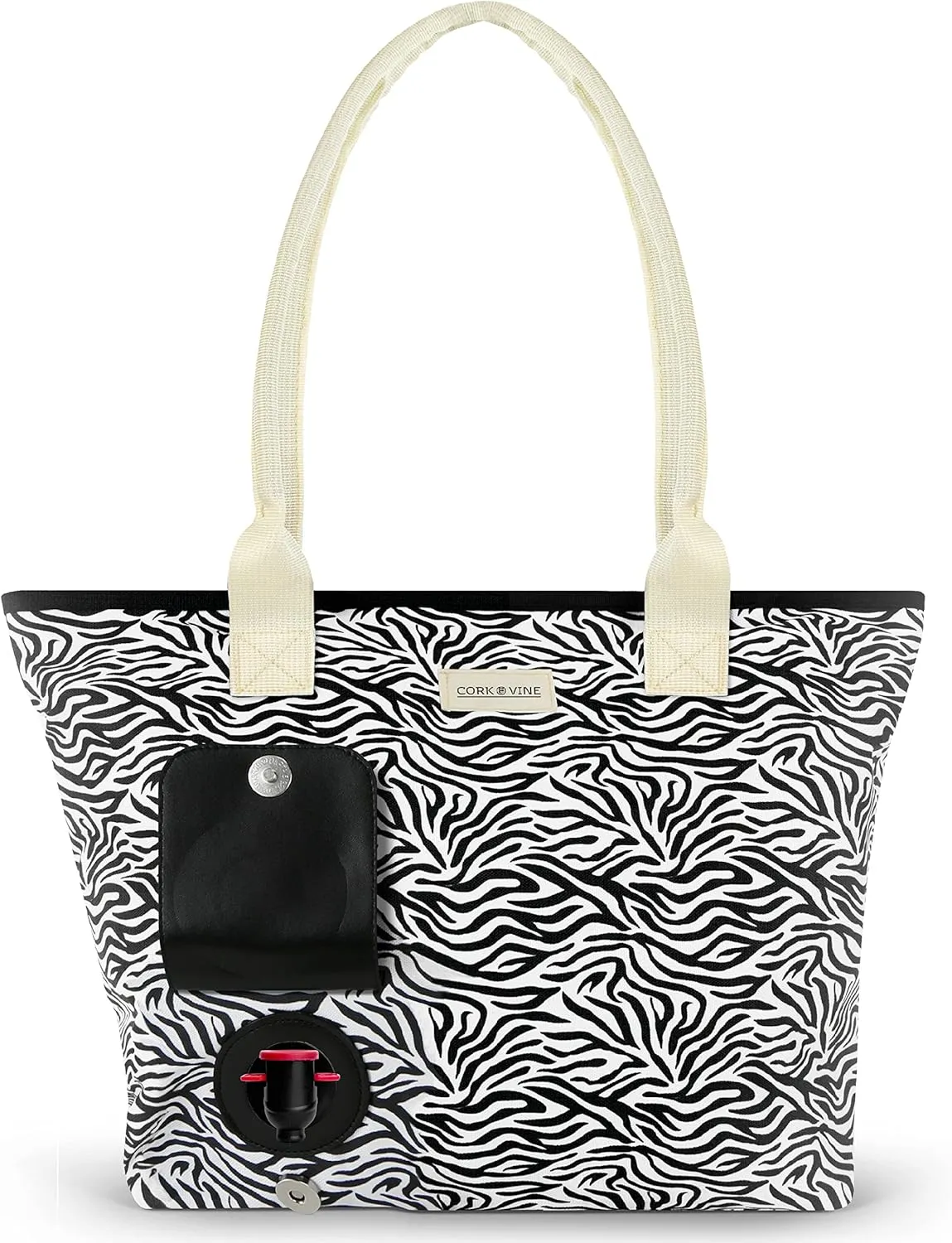 CORK & VINE Wine Tote Bag, Insulated Leakproof Wine Cooler Bag with Nautical Rope Strap | 3x 1.5 Liters Beverage Bag Included