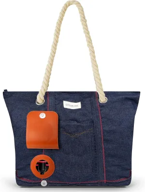 CORK & VINE Wine Tote Bag, Insulated Leakproof Wine Cooler Bag with Nautical Rope Strap | 3x 1.5 Liters Beverage Bag Included