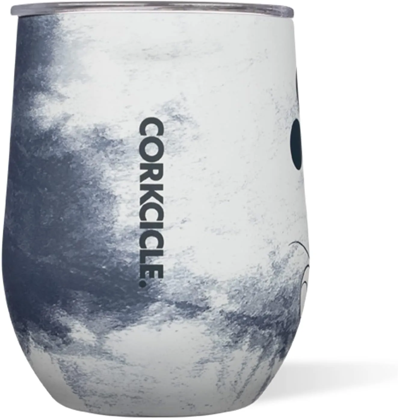 Corkcicle Disney 12 Ounce Triple Insulated Stainless Steel Stemless Travel Cup with Lid and Silicone Bottom for Hot and Cold Drinks, Mickey Tie Dye