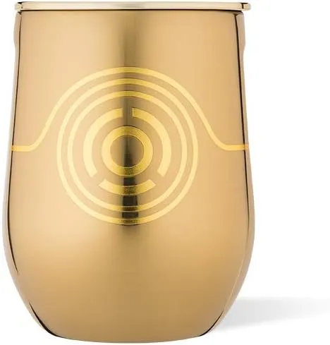 Corkcicle Star Wars 12 Ounce Stainless Steel Stemless Cup w/Lid, C-3PO