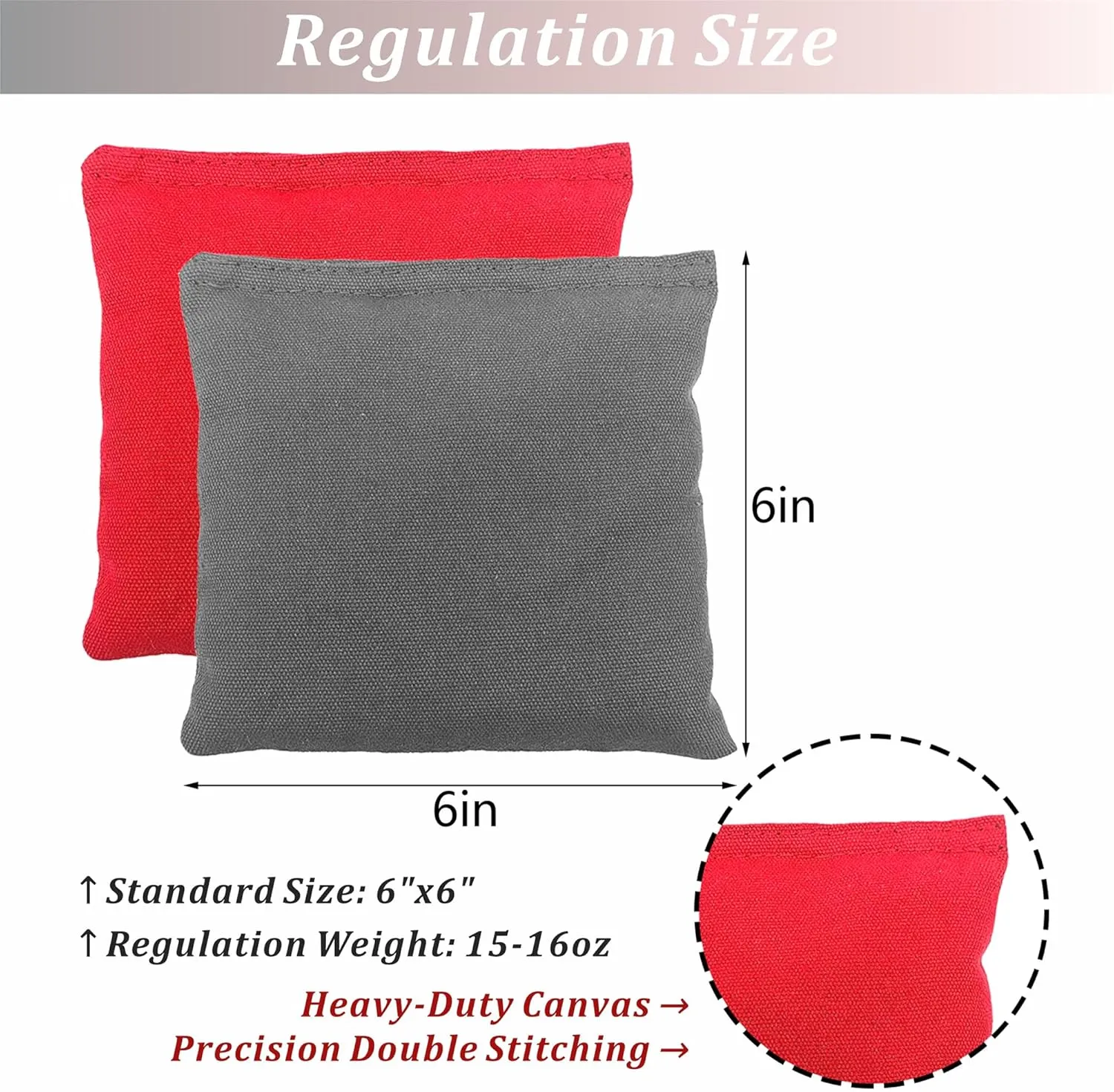 Cornhole Bags Set of 8 Regulation Professional Corn Hole Bean Bags Weather Resistant for Tossing Adults Yard Game
