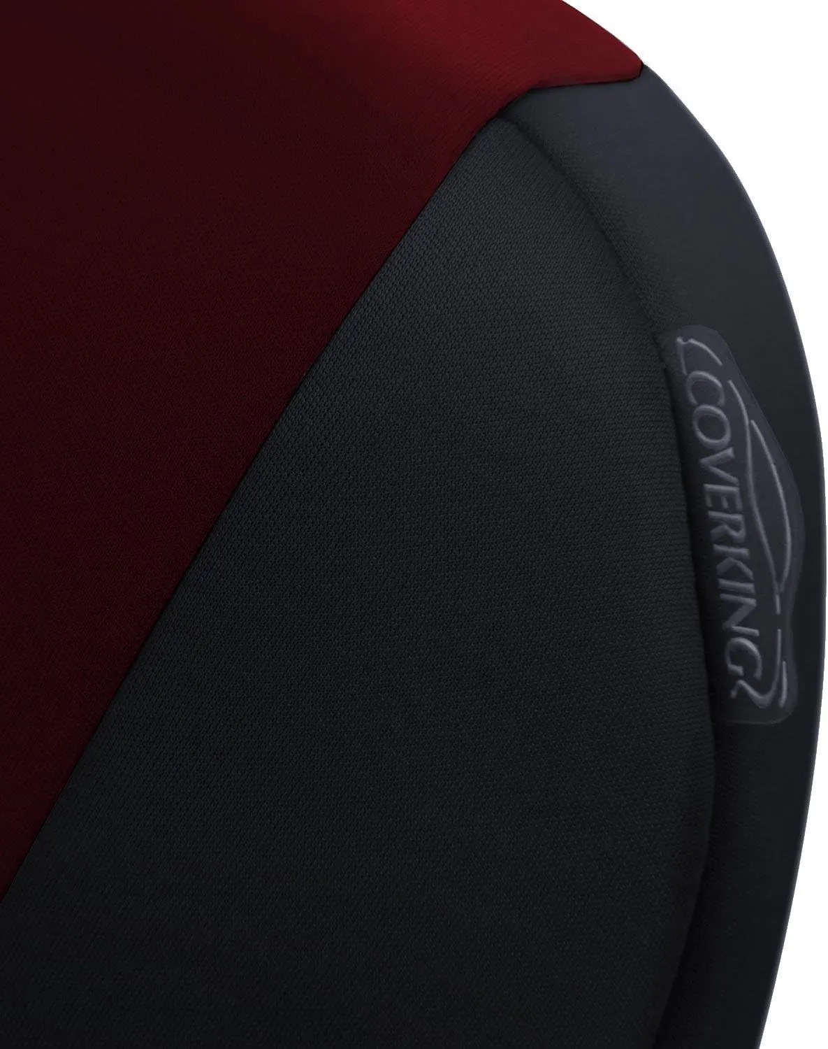 Coverking Custom Fit Front 50/50 Bucket Seat Cover for Select Acura RSX Models - Neosupreme (Wine with Black Sides)
