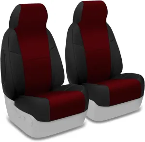 Coverking Custom Fit Front 50/50 Bucket Seat Cover for Select Acura RSX Models - Neosupreme (Wine with Black Sides)