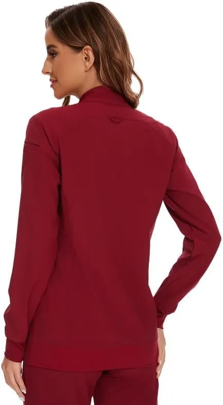 COZYFIT Scrub Jackets for Woman, Zip Front Nurse Jacket, 4-Way Stretch Fabric
