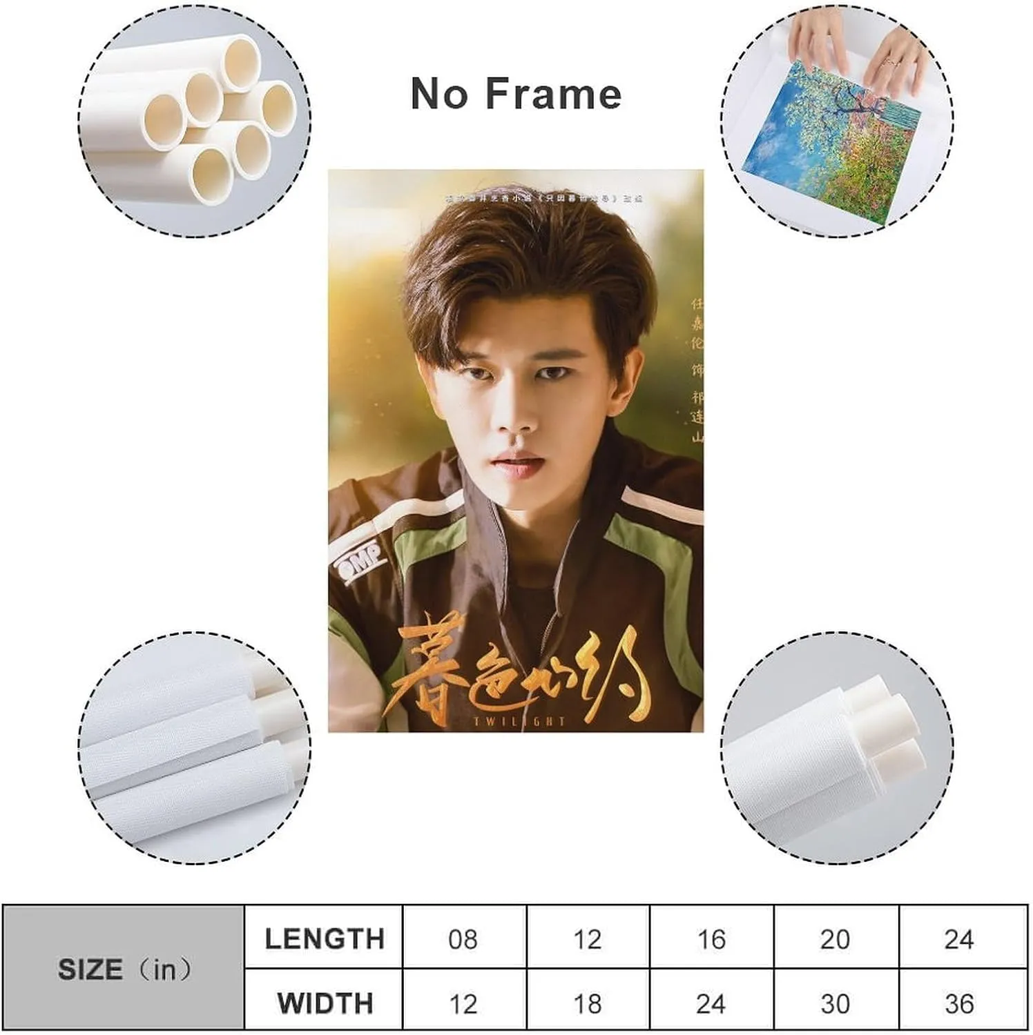 Cpop Artist Poster Allen Ren Jialun Twilight Chinese Drama Ver. 1st Teaser Poster Decorative Painting Canvas Wall Art Living Room Posters Bedroom Painting 20x30inch(50x75cm)