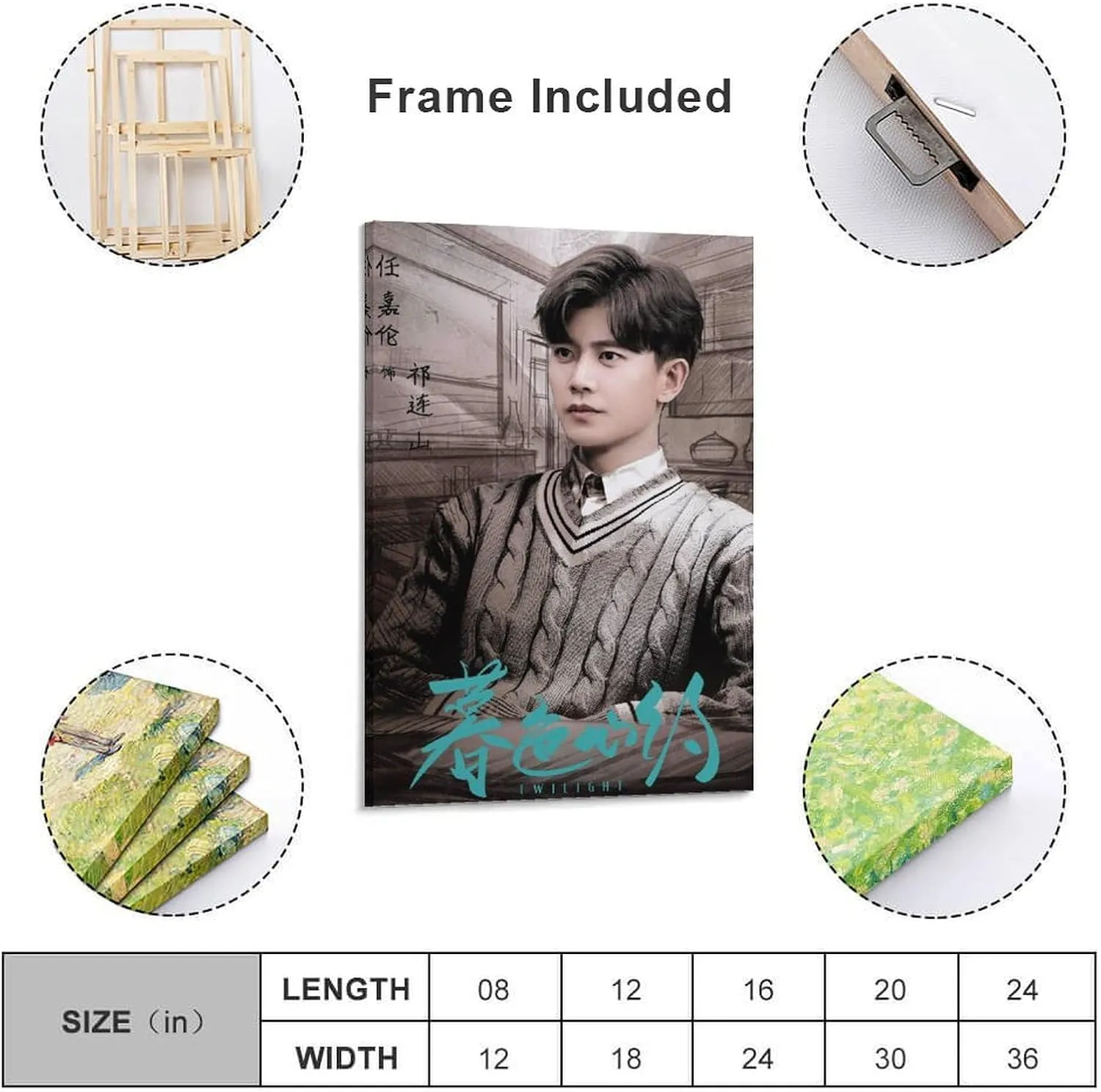 Cpop Artist Poster Allen Ren Jialun Twilight Chinese Drama Ver. 2nd Teaser Posters Aesthetics Home Office Wall Decor And Creative Painting Decoration 16x24inch(40x60cm)