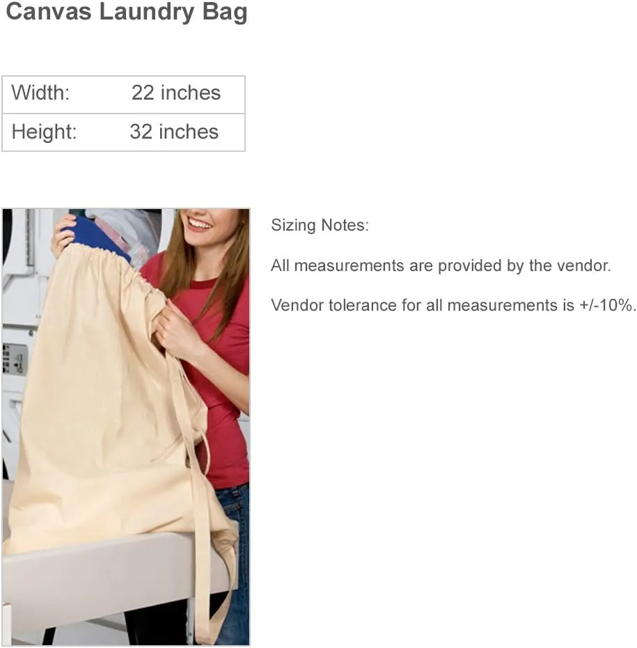 Custom College Laundry Bag: Canvas Laundry Bag