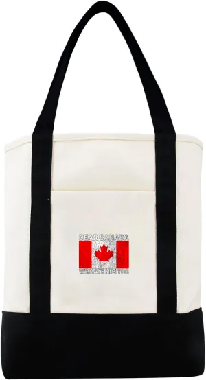 Dear Canada We Hate Him Too Canvas Bag For Coworkers