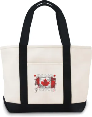 Dear Canada We Hate Him Too Canvas Tote Bag For Moms