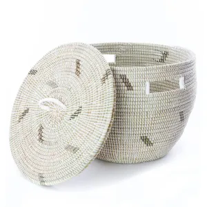 Decorative Flat Lid Storage Basket