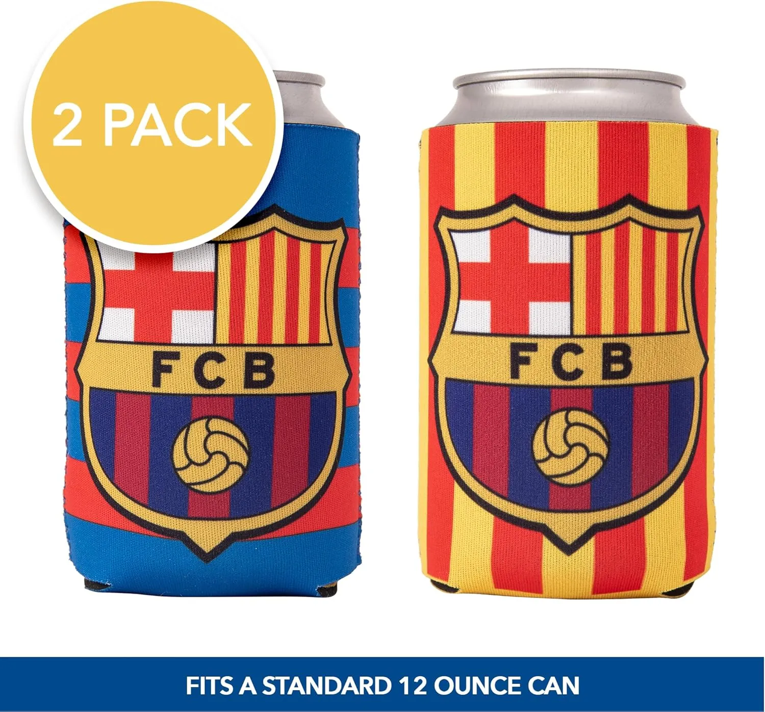 Desert Cactus FC Barcelona Barça Can Insulator Beverage Cooler Football Futbol Soccer Foam Beverage Holder (Design A)(4)