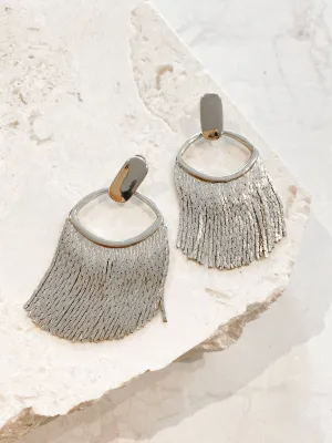 Devil Eye Sterling Plated Earrings - Silver
