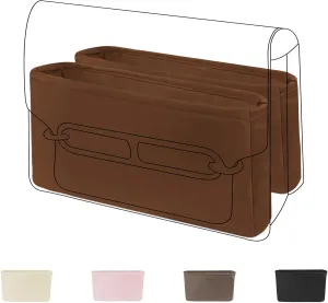 DGAZ Silk Purse Organizer Insert Fits Roulis 18/23 Bag,Silky Smooth Bag Organizer，Luxury Handbag & Tote Shaper(Gold,Roulis18)