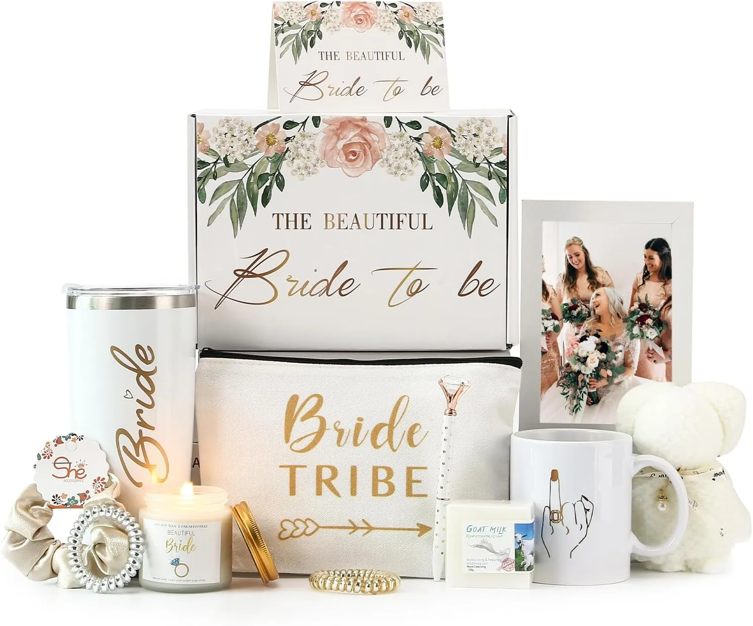 DHQH Bride To Be Gifts Bridal Shower Gift Box for Wedding - Stainless Steel & Ceramic Cups Bachelorette Gifts For Bride Ideal Bridal Shower Gift