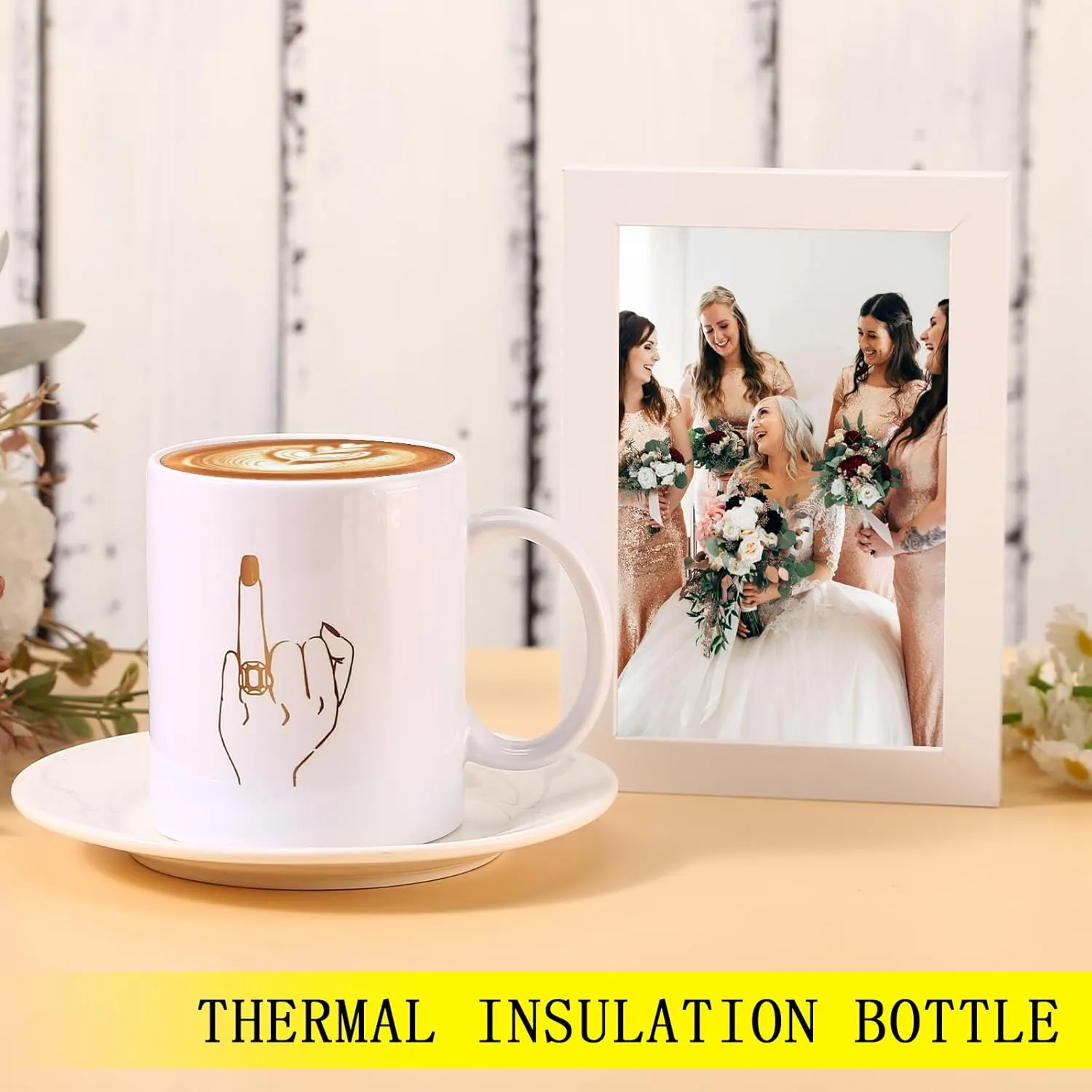 DHQH Bride To Be Gifts Bridal Shower Gift Box for Wedding - Stainless Steel & Ceramic Cups Bachelorette Gifts For Bride Ideal Bridal Shower Gift