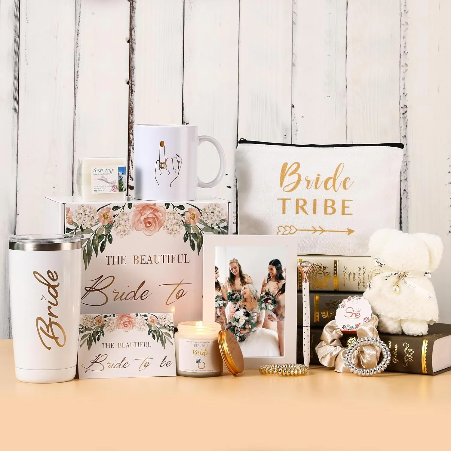 DHQH Bride To Be Gifts Bridal Shower Gift Box for Wedding - Stainless Steel & Ceramic Cups Bachelorette Gifts For Bride Ideal Bridal Shower Gift