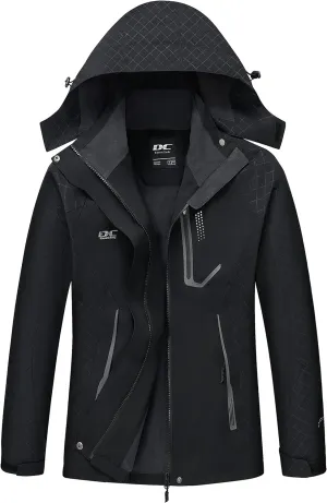 Diamond Candy Women's Waterproof Rain Jacket with Hood Lightweight Outdoors Raincoat