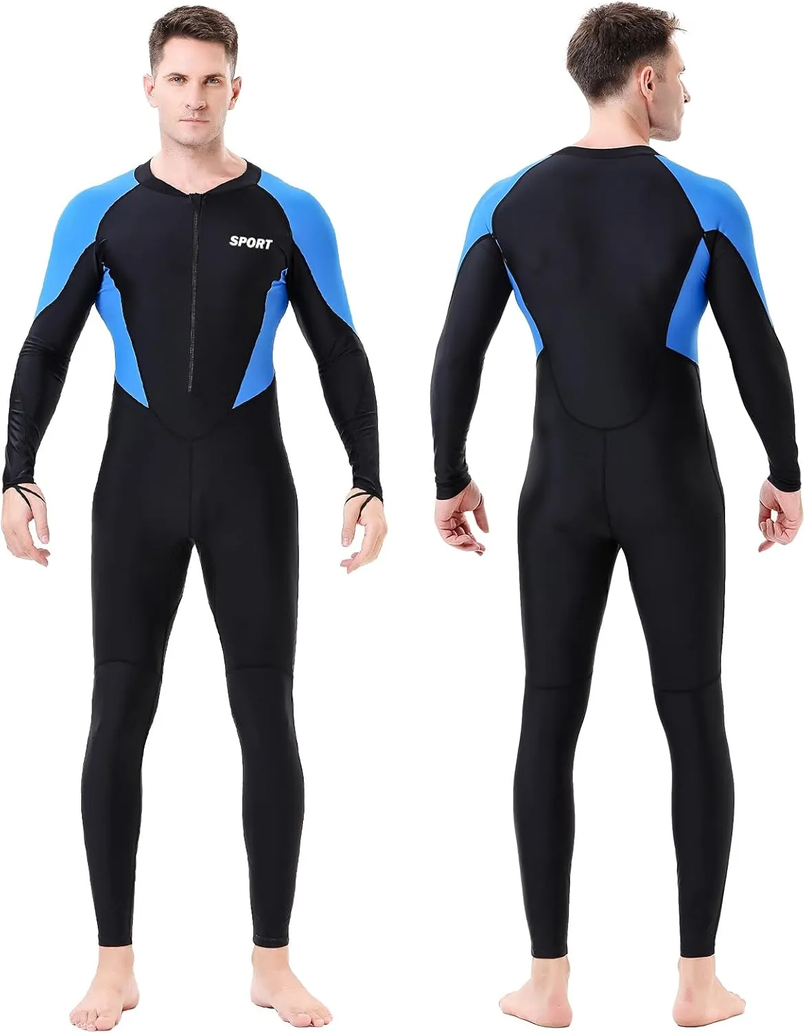 Diving Skin Suit for Women Men, Full Body Rash Guard Swimsuit Thin Wetsuit, One Piece Swimwear UV Protection Quick Dry for Scuba Surfing Snorkeling Swimming Kayak Water Sport