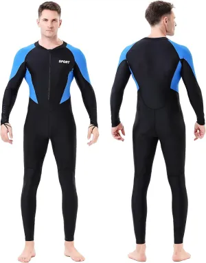Diving Skin Suit for Women Men, Full Body Rash Guard Swimsuit Thin Wetsuit, One Piece Swimwear UV Protection Quick Dry for Scuba Surfing Snorkeling Swimming Kayak Water Sport