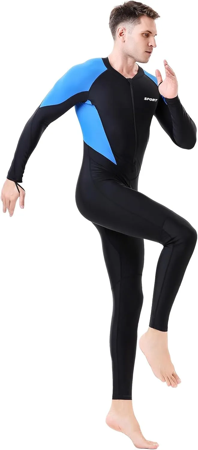 Diving Skin Suit for Women Men, Full Body Rash Guard Swimsuit Thin Wetsuit, One Piece Swimwear UV Protection Quick Dry for Scuba Surfing Snorkeling Swimming Kayak Water Sport