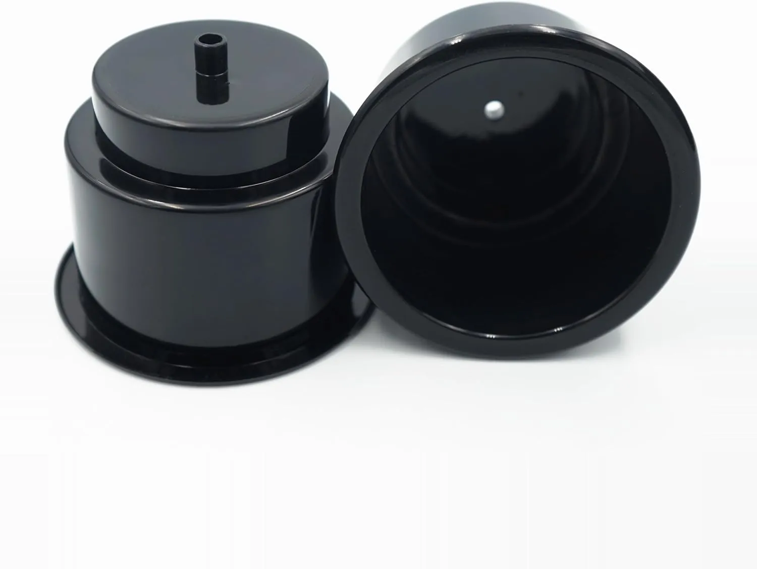 DNB Black Plastic Cup Holder - 10 PCS Insert Drink Holders with Drain - Marine Boat Car RV Accessories
