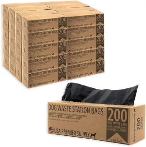 Dog Poop Bags Bulk - Dog Waste Station Refills (40 Boxed Rolls, 8000 Total) - Great Value, Doggie Poop Bags - Leak-Proof, Strong, Durable & Thick - Approved to Fit Any Commercial Dispenser