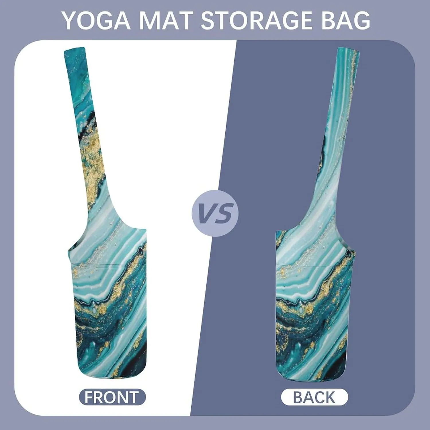 Donnapink Yoga Mat Bag, Canvas Storage Bag with Pocket Shoulder Strap, Fashion Mat Bag