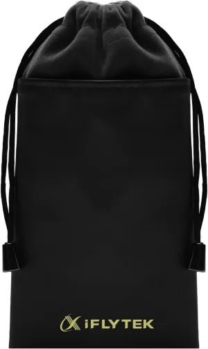 Durable Protective Bag, only Fitting iFLYTEK AI Recorder, Portable 6x3 inches Drawstring Pouch, Premium Velvet & PU Leather, Waterproof & Dustproof, Black