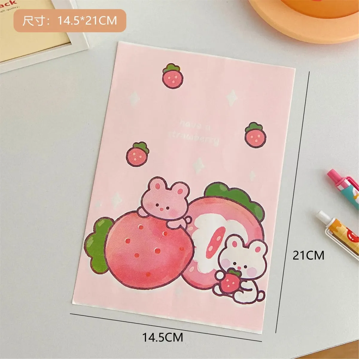 Easter Strawberry Rabbit Paper Bag
