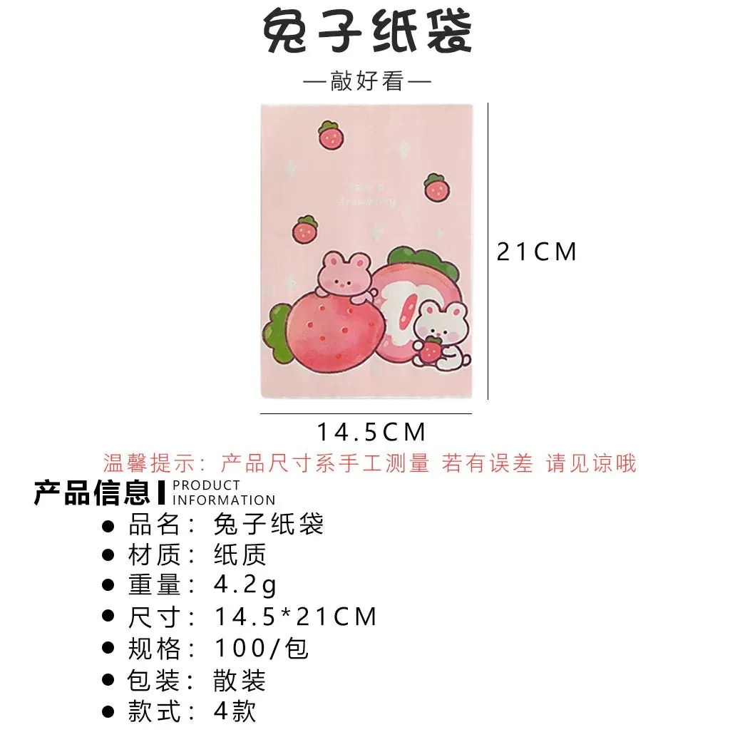 Easter Strawberry Rabbit Paper Bag