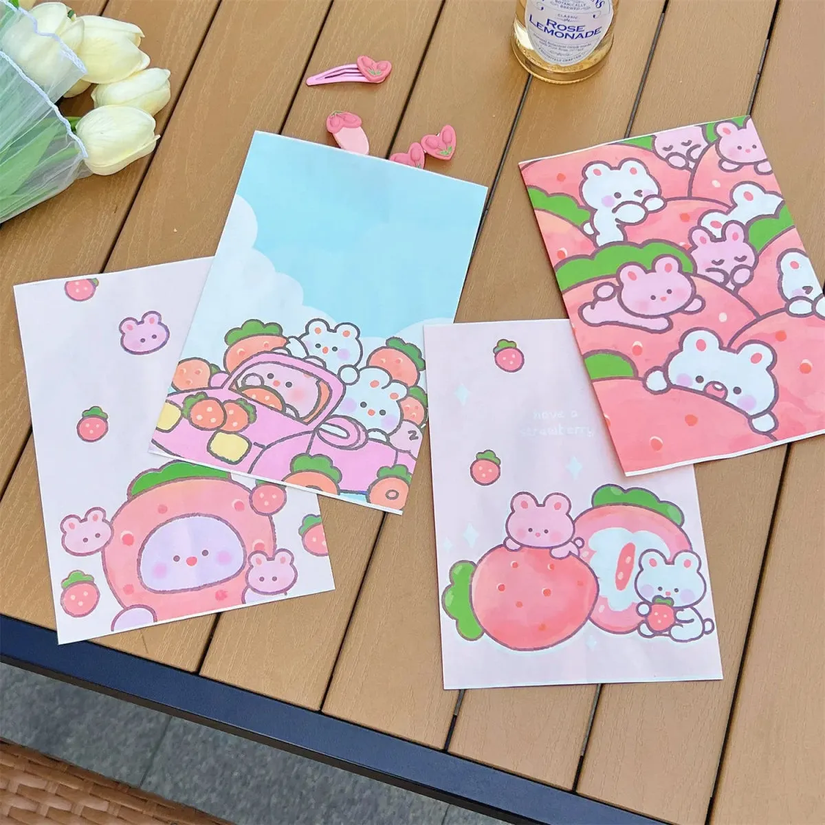 Easter Strawberry Rabbit Paper Bag