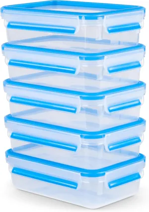 Emsa N1030700 Clip & Close Fresh tin, Plastic, Transparent/Blue