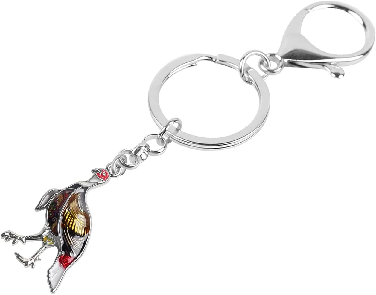 Enamel Alloy Cute Thanksgiving Turkey Keychain Gifts for Women Girls Chicken Key Ring for Key Car Purse Backpack