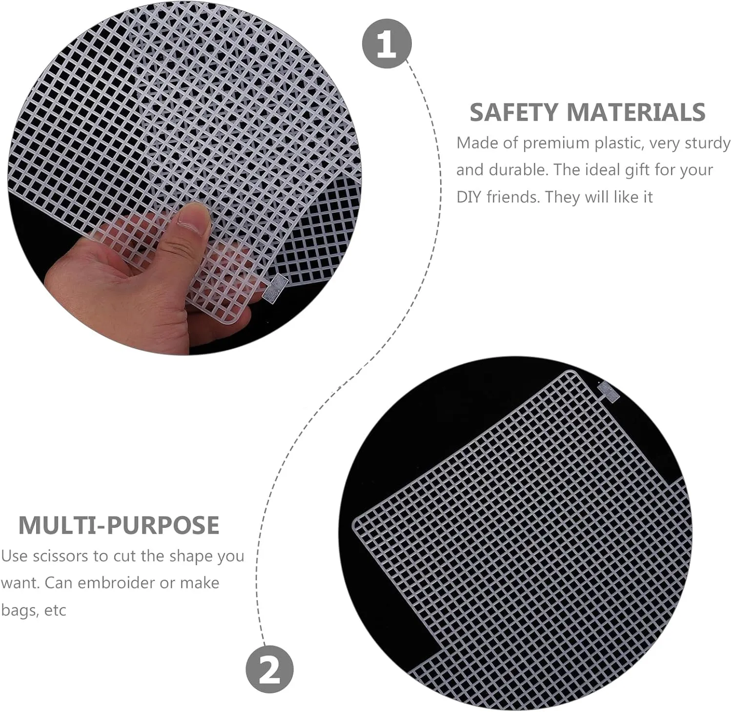 EXCEART 8 pcs Handbag to Weave mesh Canvas Supplies The Cross Accessories Wallet Hook Bag Plastic Grid Panel Plastic Canvas Supplies Canvas Purses Netting Material Plastic Piece Liner