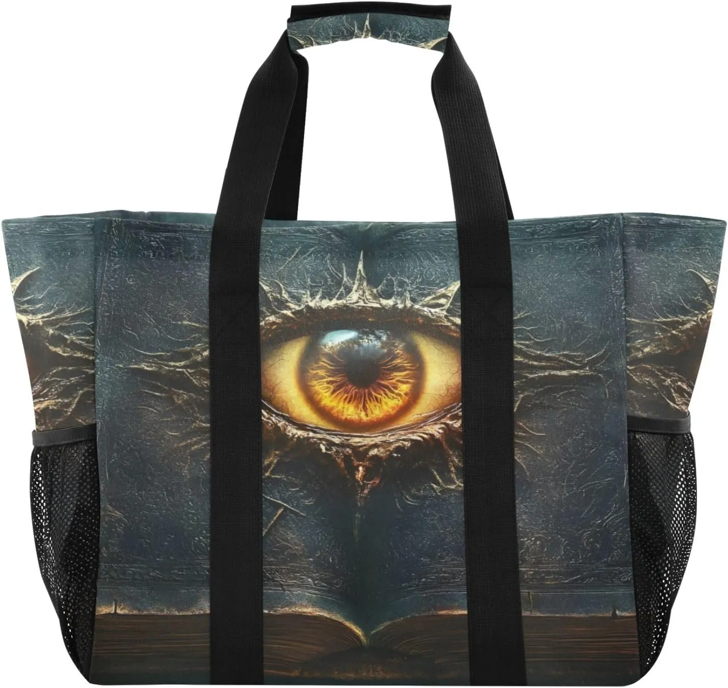 Eye Book Myth Large Tote Bags for Women Canvas Tote Purse Reusable Grocery Bags Top Handle Handbags for Travel, Work