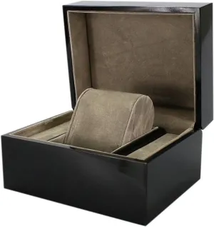 Fashion Black Single Slot Wooden Watch Case Paint Box Travel Jewelry Gift Storage Showcase Display Box