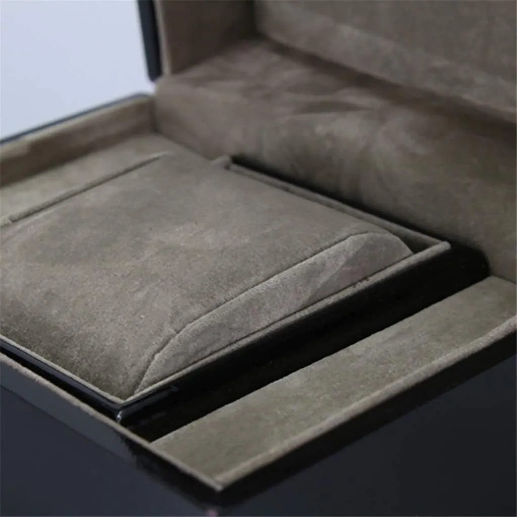 Fashion Black Single Slot Wooden Watch Case Paint Box Travel Jewelry Gift Storage Showcase Display Box