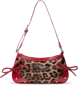 Fashionable Leopard Women's Crossbody Bag Shoulder Bag Clutch Purse- Vintage Chic for Everyday and Formal Occasions - Black