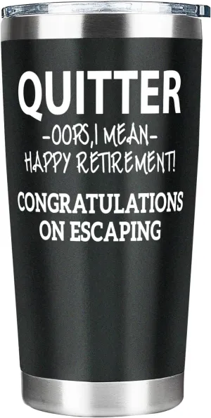 Fatbaby Retirement Gifts 2025 - 20 Oz Tumbler for Men, Women, Coworkers, Friends - Funny Retired People Party Decorations