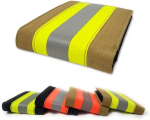 Firefighter Wallet Bifold Original Turnout Bunker Fabric Gear - Portefeuille Pompier (Black & Yellow)