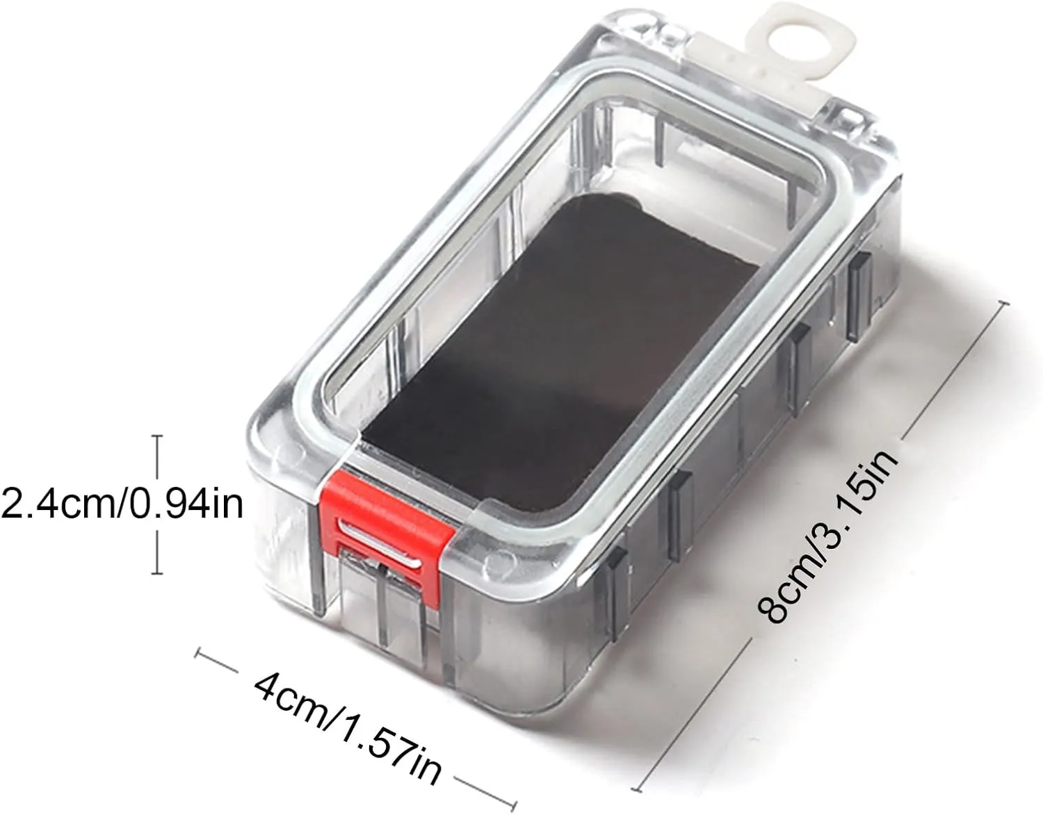 Fishing Lures Baits Organizer Tackle Storage Box Night Glow Transparent ABS Material Rainproof Seal with Magnetic Stickers for Anglers and Fishing Enthusiasts (6Pcs)