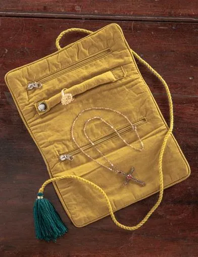 Floral Velvet Jewelry Roll 32855