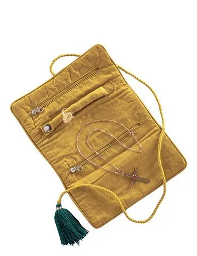 Floral Velvet Jewelry Roll 32855