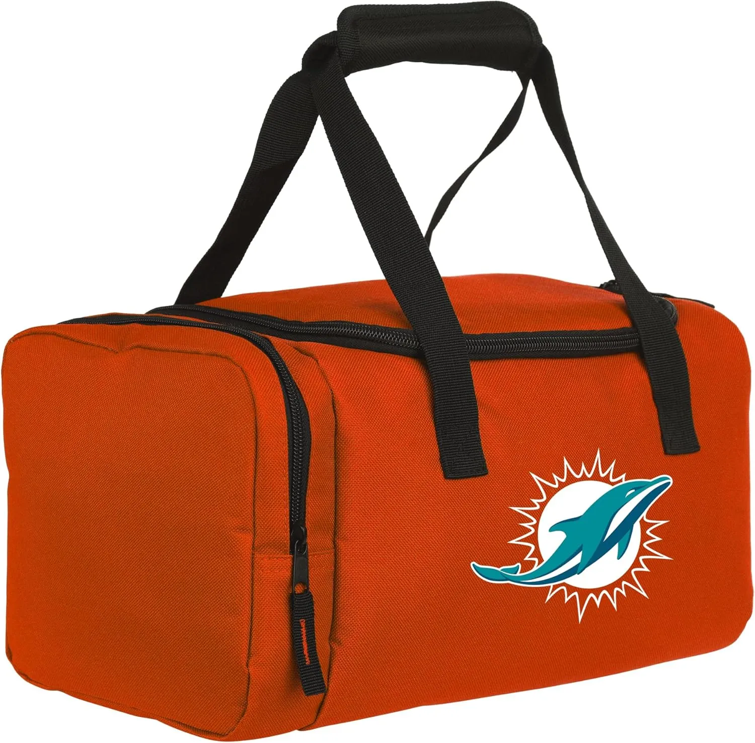 FOCO - NFL Officially Licensed Team Logo Insulated Zippered Lunch Box Cooler Duffel Bag with Zippered Side Pocket