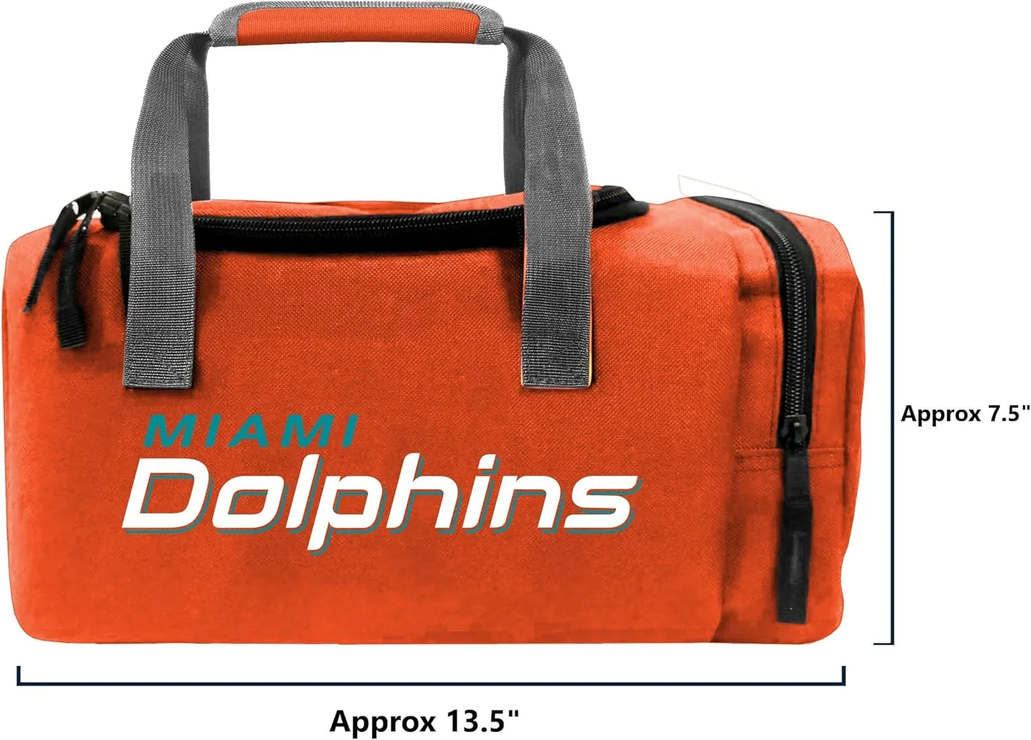 FOCO - NFL Officially Licensed Team Logo Insulated Zippered Lunch Box Cooler Duffel Bag with Zippered Side Pocket