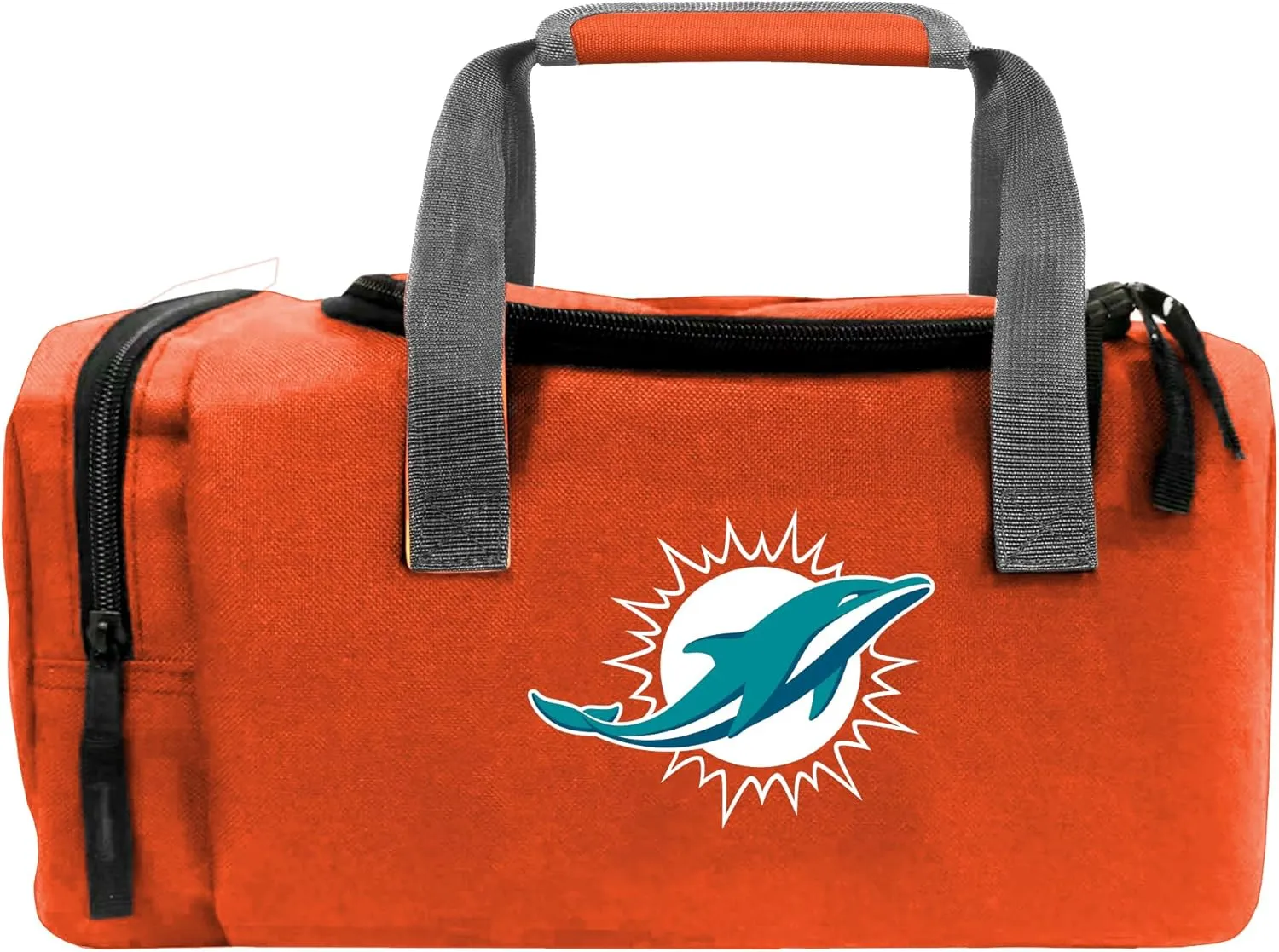 FOCO - NFL Officially Licensed Team Logo Insulated Zippered Lunch Box Cooler Duffel Bag with Zippered Side Pocket