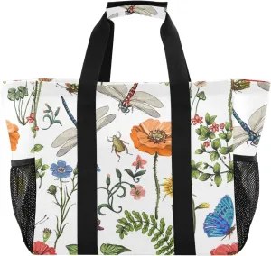 Foldable Grocery Reusable Tote Grocery Bag, Travel Canvas Shoulder Bags, Large Casual Laundry Pool Beach Bag
