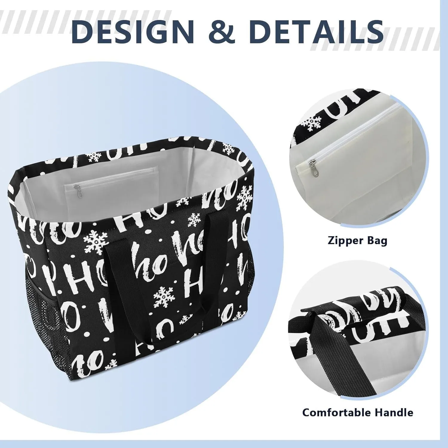 Foldable Grocery Reusable Tote Grocery Bag, Travel Canvas Shoulder Bags, Large Casual Laundry Pool Beach Bag