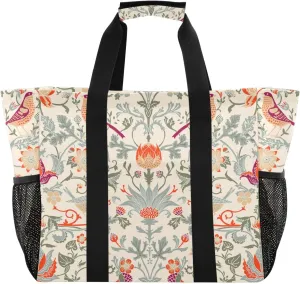 Foldable Grocery Reusable Tote Grocery Bag, Travel Canvas Shoulder Bags, Large Casual Laundry Pool Beach Bag